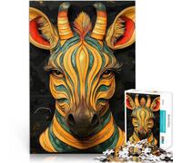 Rompecabezas de 1000 Piezas para Adultos Escultura de Cabeza de Cebra Juegos Juguetes Regalo Regalos de cumpleaños, Regalos, Arte Mural 38x26cm