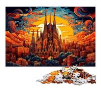 Rompecabezas de 1000 Piezas para Adultos España Colorida Rompecabezas de Barcelona Juguete Educativo de Madera 1000 Piezas (75 x 50 cm)