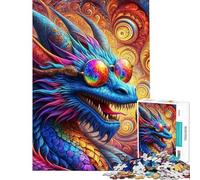Rompecabezas de 1000 Piezas para Adultos Espectáculo de Dragones Rompecabezas Interactivo de Carreras de Velocidad Toda la Familia (tamaño 50x75cm)