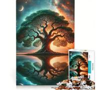 Rompecabezas de 1000 Piezas para Adultos: Espejismo del Roble Celestial, Juego Imposible, para Matar el Tiempo en Vacaciones en Casa, Regalo de Cumpleaños, Regalos de Viaje 50x75cm