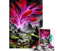 Rompecabezas de 1000 Piezas para Adultos Espíritu de Zorro contemplando una explosión de energía Rompecabezas Familiar con un desafío difícil Regalos para Amigos y Familiares (tamaño 38x52cm)