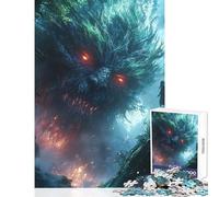 Rompecabezas de 1000 Piezas para Adultos Espíritu del Bosque con Ojos Brillantes Juego de ingenio decoración de Pared Juguete Educativo Regalos para Amigos y Familiares (26x38cm)