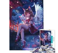 Rompecabezas de 1000 Piezas para Adultos Espíritu del Zorro Guardián Juego de ingenio para Adultos Alivia el estrés Interacción Entre Padres e Hijos (Tamaño 38x52cm)