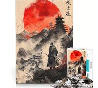 Rompecabezas de 1000 Piezas para Adultos, espíritu samurái Bushido, Juego Imposible, interacción Entre Padres e Hijos, para cumpleaños, Navidad, 50x75cm