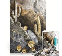 Rompecabezas de 1000 Piezas para Adultos Esplendor del Desierto Dorado, Juego Imposible, análisis y lógica, fortalece el Amor Entre Parejas 38x52cm