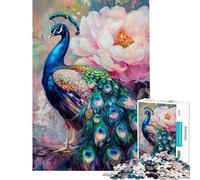 Rompecabezas de 1000 Piezas para Adultos Esplendor del Pavo Real Rompecabezas para Adolescentes Mejora la Memoria Desafío Educativo Juego de desafío único 50x75cm