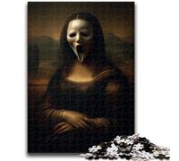 Rompecabezas de 1000 Piezas para Adultos, Esqueleto de Mona Lisa, Juguete Educativo de Aprendizaje, Toda la Familia, 50x75cm