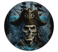 Rompecabezas de 1000 Piezas para Adultos, Esqueleto Pirata, Adolescentes, Ideal para Reducir el estrés, Genial para la Familia (67,5x67,5cm)