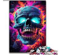 Rompecabezas de 1000 Piezas para Adultos, Esqueletos con relámpagos, Hecho de cartón, Ideal para la diversión Familiar, Fiestas y cumpleaños, 1000 Piezas(26x38cm)