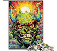 Rompecabezas de 1000 Piezas para Adultos, Esqueletos de Demonios, de Madera, Ideal para Relajarse, decoración del hogar, 1000 Piezas(50x75cm)