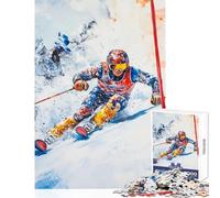 Rompecabezas de 1000 Piezas para Adultos esquí Alpino Juguete Educativo Regalo de cumpleaños para Juegos educativos difícil y desafiante tamaño 38x26cm