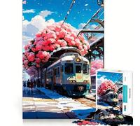 Rompecabezas de 1000 Piezas para Adultos, estación de Tren, decoración de Encaje, Juguete de construcción, Juego de Paz, Regalo de cumpleaños (50x75cm)