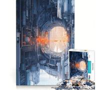 Rompecabezas de 1000 Piezas para Adultos Estación Espacial futurista, Juguete Educativo, desafío exigente, colección de Artistas, Bellas Artes 38x26cm