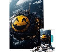 Rompecabezas de 1000 Piezas para Adultos Estación Espacial Sonriente Juguete Juego Intelectual Juego Educativo Carrera de Velocidad Regalos para Mujeres y Hombres (tamaño 38x26cm)