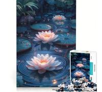 Rompecabezas de 1000 Piezas para Adultos Estanque de nenúfares LoFi Juegos educativos Entrena tu Cerebro y Tus Manos colección de Artistas Bellas Artes 38x52cm