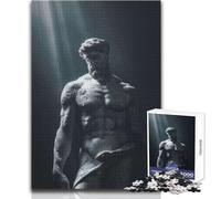 Rompecabezas de 1000 Piezas para Adultos, Estatua Antigua de Hércules, Acogedor y Relajante, Ideal para Disfrutar en Interiores, con Corte de precisión avanzado, tamaño 38x52cm