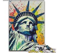 Rompecabezas de 1000 Piezas para Adultos, Estatua de la Libertad, Ideal para divertirse en Familia en Navidad, Acción de Gracias, cumpleaños y Pascua, 50x75cm