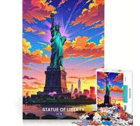 Rompecabezas de 1000 Piezas para Adultos: Estatua de la Libertad, Juguetes para armar, interacción Entre Padres e Hijos, fortalece el Amor Entre Parejas 38x52cm
