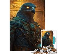 Rompecabezas de 1000 Piezas para Adultos Estatua del Dios halcón Horus Rompecabezas para Adultos Juego práctico Divertido y con Humor Regalo de cumpleaños Regalos (tamaño 38x26cm)