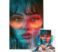 Rompecabezas de 1000 Piezas para Adultos estética Cyberpunk Juegos Familiares desafío de Inteligencia Cerebral Juguetes adictivos Regalo Divertido decoración del hogar (tamaño 50x75cm)