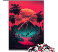 Rompecabezas de 1000 Piezas para Adultos, estética Vaporwave, 1000 Piezas, Ideal para una Noche de Juegos en Familia, decoración del hogar y Entrenamiento Mental, tamaño 26x38cm