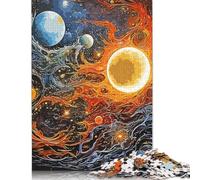 Rompecabezas de 1000 Piezas para Adultos, Estilo Abstracto Espacial, Juguetes para Adultos, Rompecabezas Familiares, Regalo (75 x 50 cm)