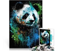 Rompecabezas de 1000 Piezas para Adultos Estilo artístico de Panda 2 Juegos Divertidos con Piezas de Formas aleatorias Que se entrelazan Completamente 38x26cm