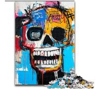 Rompecabezas de 1000 Piezas para Adultos, Estilo Basquiat, con Calavera, Juego Decorativo para Hacer uno Mismo, Juguete Interactivo Familiar tamaño 26x38cm