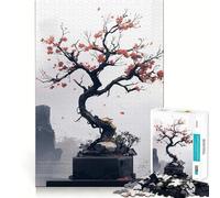 Rompecabezas de 1000 Piezas para Adultos,Estilo bonsái japonés,Ajuste, Juego para ejercitar la Mente,Regalo Ideal para Relajarse o para Celebrar un cumpleaños 38x26cm