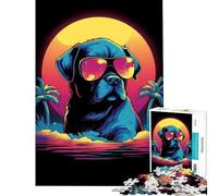 Rompecabezas de 1000 Piezas para Adultos Estilo Bulldog Miami Vice Juego Educativo desafío de Inteligencia Cerebral Juguetes adictivos Regalo Divertido Actividades Familiares (tamaño 38x52cm)