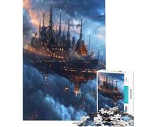Rompecabezas de 1000 Piezas para Adultos Estilo Cyber Steampunk Ciudad Juguetes educativos Juegos relajantes desafío exigente Excelentes Regalos y Juguetes (tamaño 50x75cm)