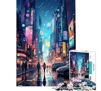 Rompecabezas de 1000 Piezas para Adultos Estilo Cyberpunk Ciudad Nocturna Juguetes educativos Juegos relajantes desafío exigente Excelentes Regalos y Juguetes (tamaño 50x75cm)
