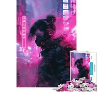 Rompecabezas de 1000 Piezas para Adultos Estilo Cyberpunk Femenino Juegos Familiares desafío para la Inteligencia Cerebral Juguetes adictivos Gran Regalo para la diversión Familiar (tamaño 38x52cm)