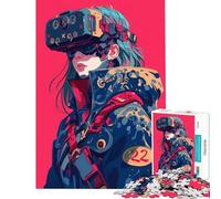 Rompecabezas de 1000 Piezas para Adultos Estilo Cyberpunk Realidad Virtual para Chicas Juegos relajantes Juguetes educativos Regalos de Amigo Invisible Actividades Familiares (tamaño 38x52cm)