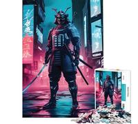 Rompecabezas de 1000 Piezas para Adultos Estilo Cyberpunk samurái Juego desafiante Juguetes educativos decoración de Pared Excelentes Regalos y Juguetes (tamaño 38x26cm)