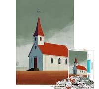 Rompecabezas de 1000 Piezas para Adultos Estilo Iglesia campestre Juegos educativos Juguetes didácticos Regalos de cumpleaños una Obra de Arte tamaño 75x50cm
