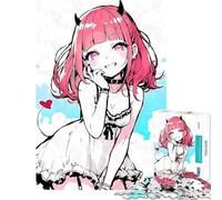 Rompecabezas de 1000 Piezas para Adultos Estilo Kawaii Anime con diseño de súcubo Juego Intelectual Educativo Divertido y con Humor Regalos de cumpleaños tamaño 38x52cm