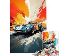 Rompecabezas de 1000 Piezas para Adultos Estilo Muscle Car Pop Art Juego Educativo desafío Juguete Juego de ingenio Regalo de cumpleaños (tamaño 38x26cm)