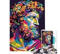 Rompecabezas de 1000 Piezas para Adultos Estilo Pop Art de Marco Aurelio Colorido Juego práctico Corte de precisión Ideal para Reducir el estrés (tamaño 38x52cm)