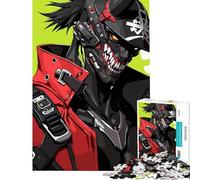 Rompecabezas de 1000 Piezas para Adultos Estilo samurái Cyberpunk Ideal para Juegos educativos desafíos mentales y como Regalo de cumpleaños (tamaño 38x26cm)