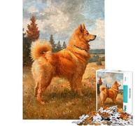 Rompecabezas de 1000 Piezas para Adultos Estilo Spitz finlandés Vintage Ideal para Juegos Familiares un desafío difícil cumpleaños y Navidad (tamaño 50x75cm)