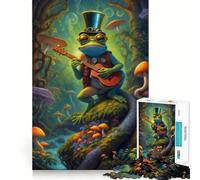 Rompecabezas de 1000 Piezas para Adultos, Estilo Steampunk psicodélico con Ranas, Ajuste, Arte, Juego Mental, Regalo, Juego Lento, Arte de Pared navideño (38x26cm)