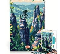 Rompecabezas de 1000 Piezas para Adultos, Estilo Zen, Bosque asiático, Arte Minimalista, decoración de fácil instalación, Juguete para concentrarse, Juego de Paz, Regalo de cumpleaños (38x52cm)