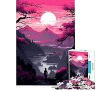 Rompecabezas de 1000 Piezas para Adultos Estilo Zen japonés Naturaleza Pixel Art Juegos relajantes desafío para la Inteligencia Cerebral Juguetes adictivos Regalos de cumpleaños para la diversión