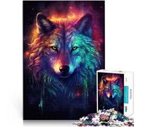 Rompecabezas de 1000 piezas para adultos, estrella y lobo, alivio del estrés, 19.7 x 29.5 pulgadas, regalos secretos de Papá Noel para adolescentes a partir de 14 años