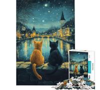 Rompecabezas de 1000 Piezas para Adultos Estrellas sobre el río Juego Educativo Juguetes didácticos Ideas de Regalo Corte de precisión (tamaño 38x26cm)