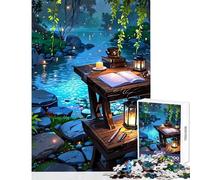 Rompecabezas de 1000 Piezas para Adultos Estudio Junto al río Escena Tranquila con Juguete de Escritorio decoración de Pared Regalo Divertido Juego de ingenio difícil y desafiante tamaño 38x52cm