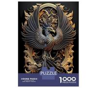 Rompecabezas De 1000 Piezas para Adultos Eternal Golden Phoenix Rompecabezas para Adultos Juegos Divertidos Análisis Y Lógica Regalos para Amigos Y Familiares 38x26cm/1000pcs
