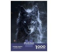 Rompecabezas De 1000 Piezas para Adultos Ethereal Wolf Rompecabezas para Adultos Juegos Relajantes Que Mejoran La Memoria Diversión En Casa Actividades, 52x38cm/1000pcs