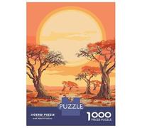 Rompecabezas De 1000 Piezas Para Adultos Etosha National Park, Namibia Illustration Rompecabezas Para Adultos Juegos De Relajación Para La Diversión Familiar Interacción Entre Padres E Hijos 38x26cm/1